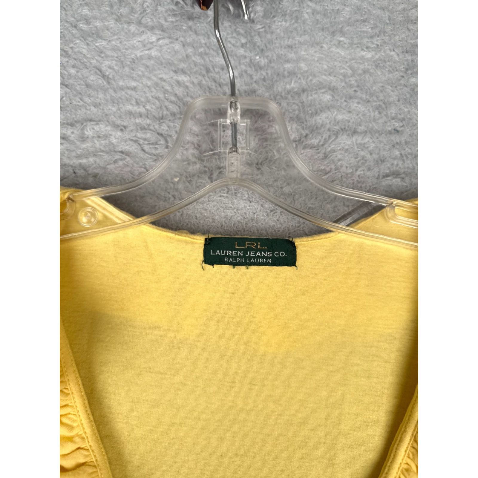 Tommy Hilfiger Tommy Hilfiger Shirt Women XL Yellow Tank Sleeveless V-Neck Ruffle 80s 90s Modern American Casual Workwear Mens Women Girls Size XL / US 12-14 / IT 48-50 - 6 Thumbnail