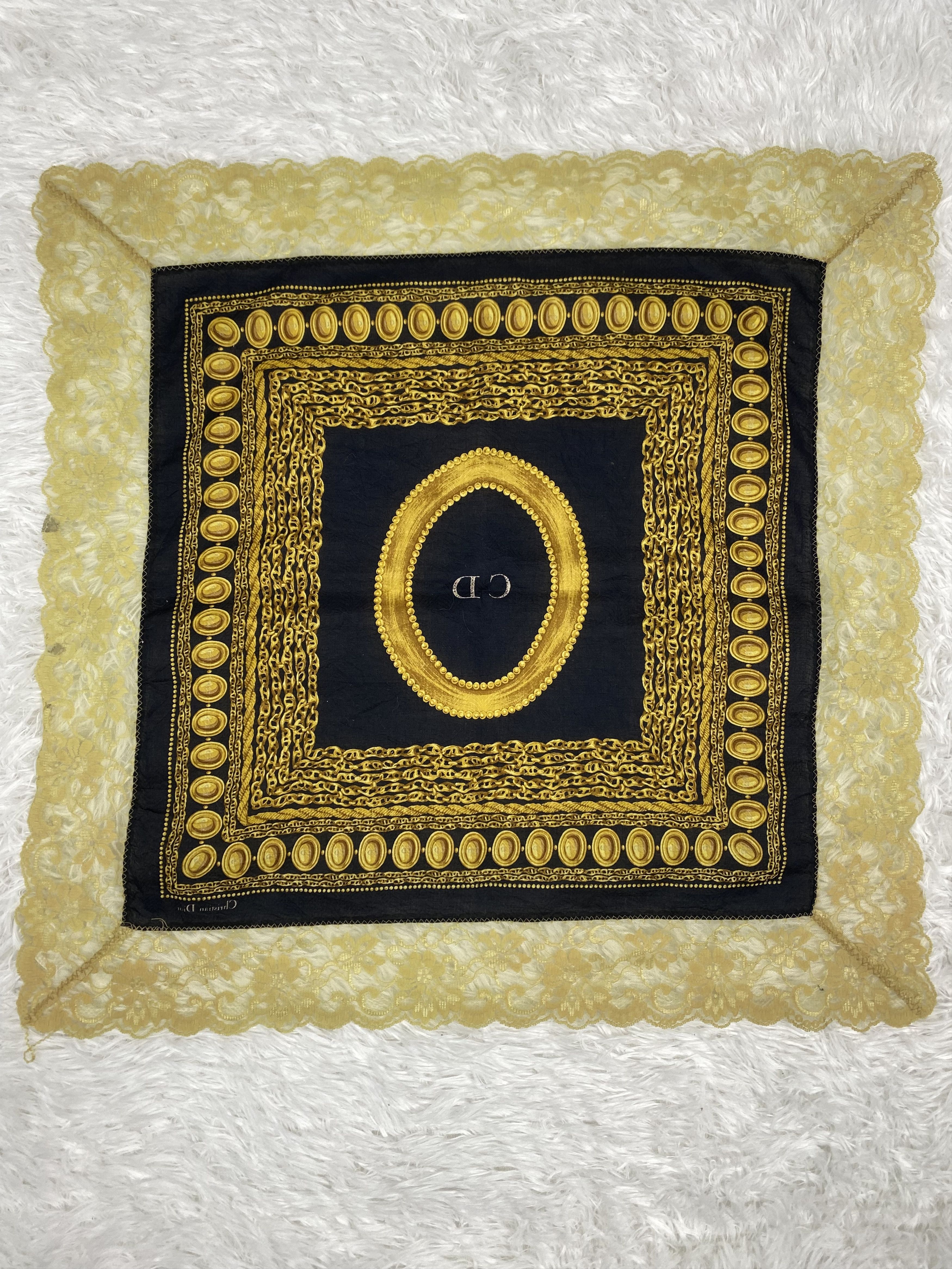 Vintage Vintage Christian Dior Handkerchief Neckerchief PH0613 Size ONE SIZE - 5 Thumbnail