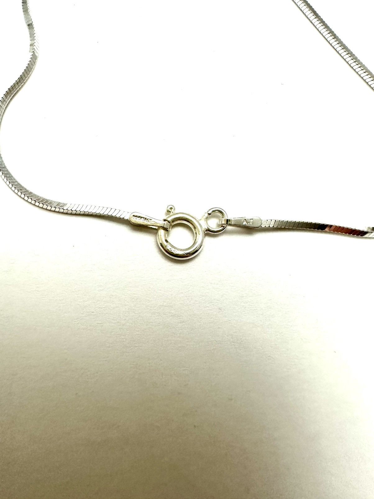 Vintage .925 Italian Sterling Silver Four-Sided Snake 24 inc
