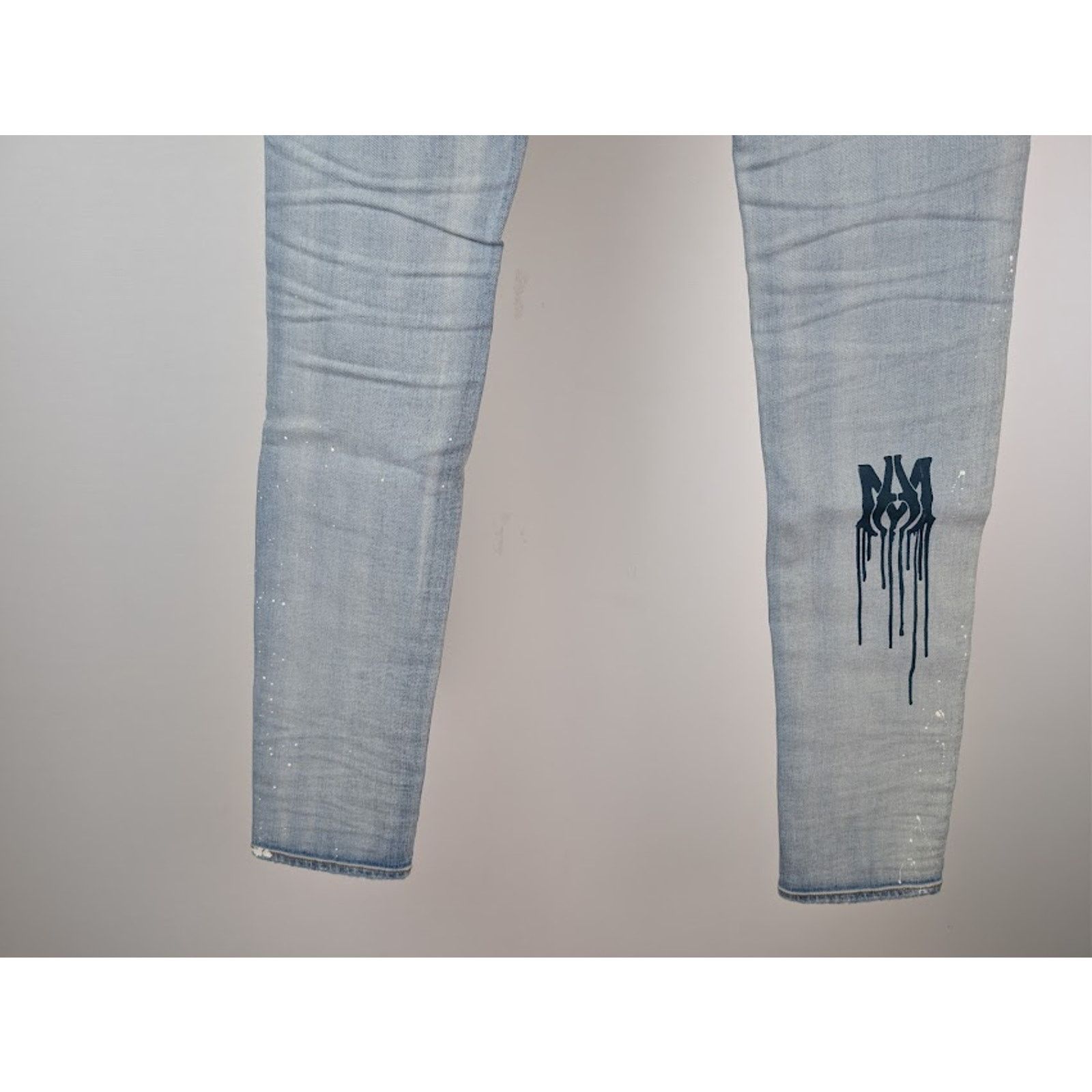 Amiri o1rshd1 MA Drip Skinny Denim Jeans in Light Indigo Size US 36 / EU 52 - 15 Thumbnail