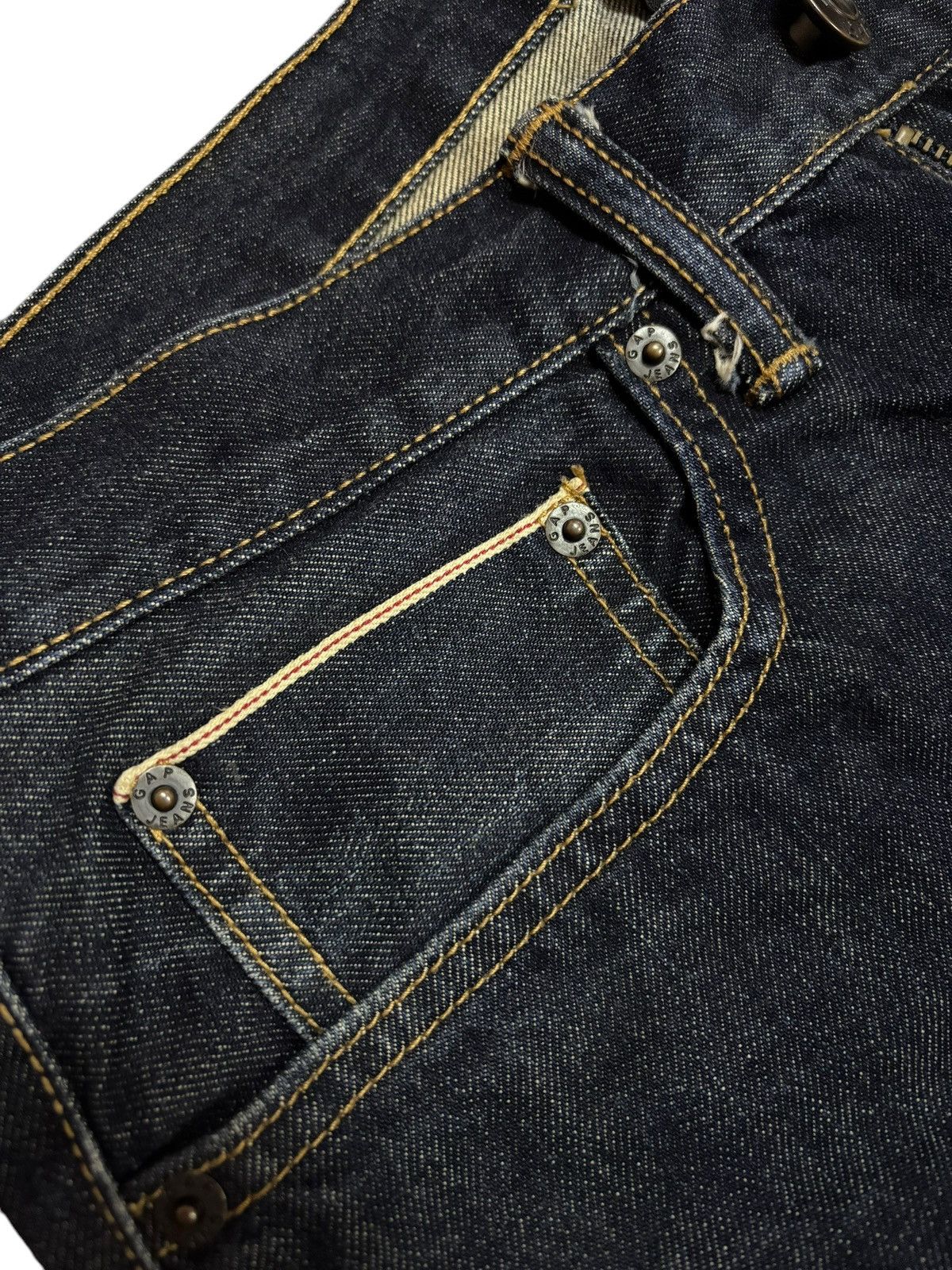 Gap Vintage GAP 1969 Selvedge Raw Jeans Size US 33 - 8 Thumbnail