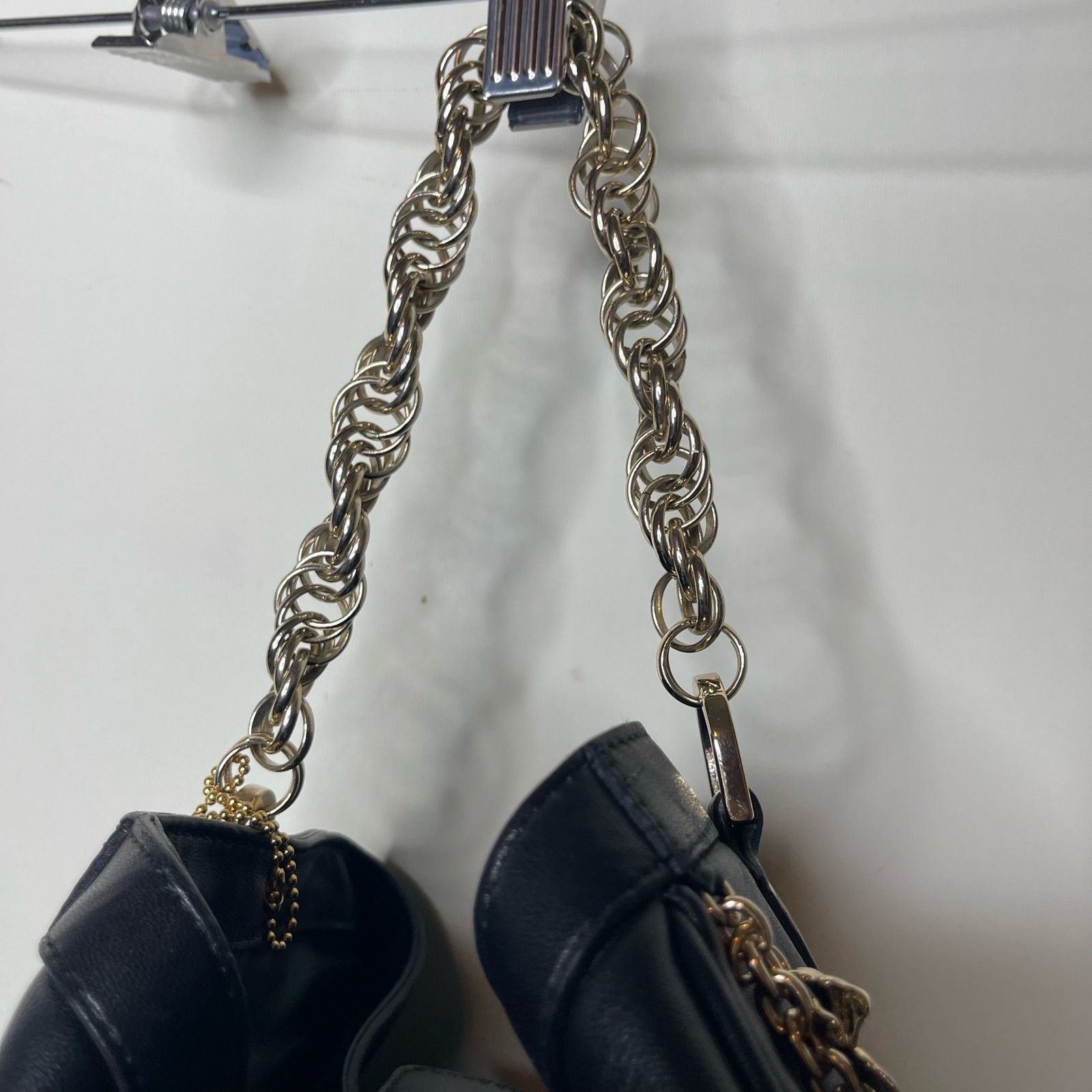 Versace Versace For H&M Black Leather Hobo Bag with Charms Size ONE SIZE - 6 Thumbnail