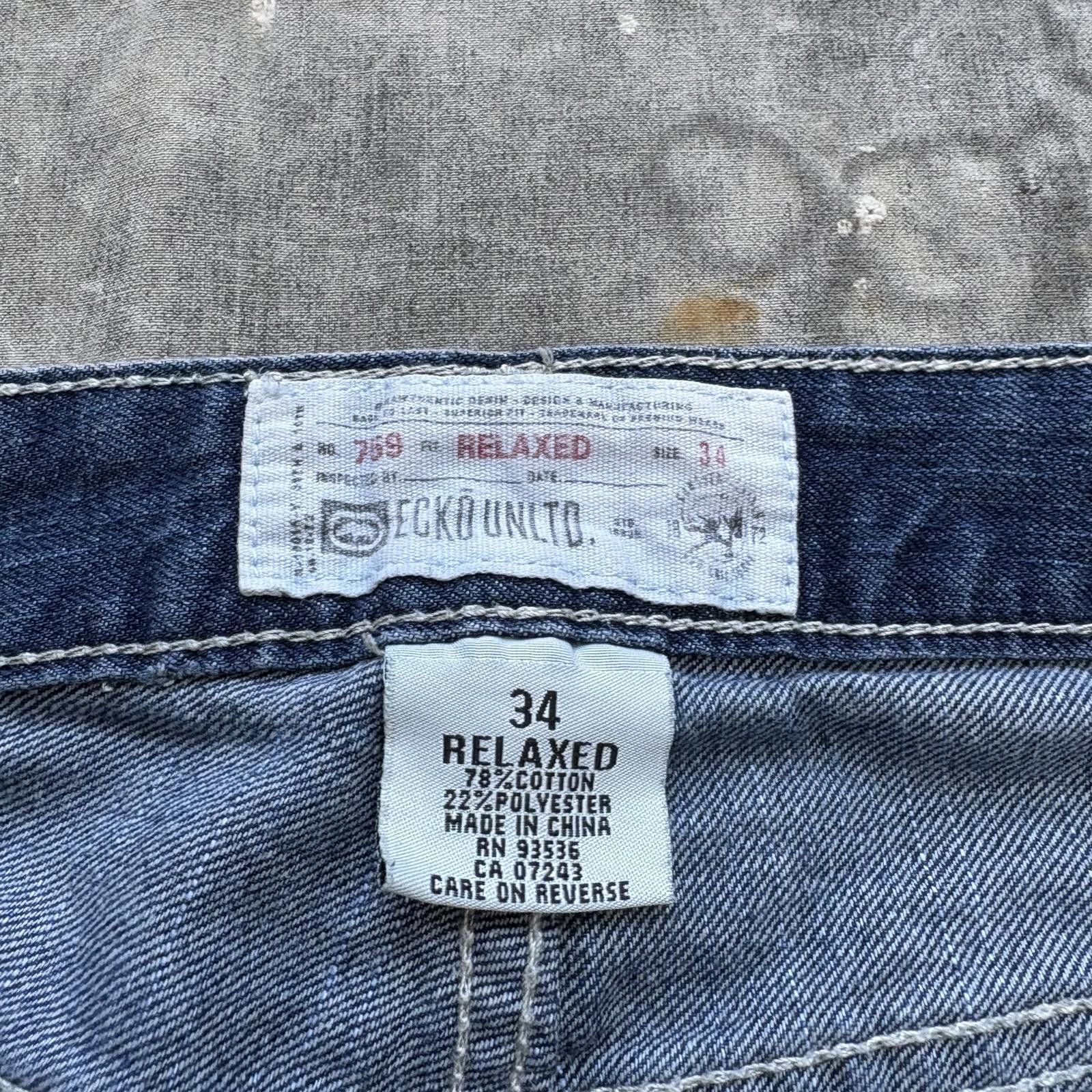 Ecko Unltd. Vintage Y2K Ecko Unltd. Grunge Baggy Denim Shorts Jorts Size US 34 / EU 50 - 3 Thumbnail