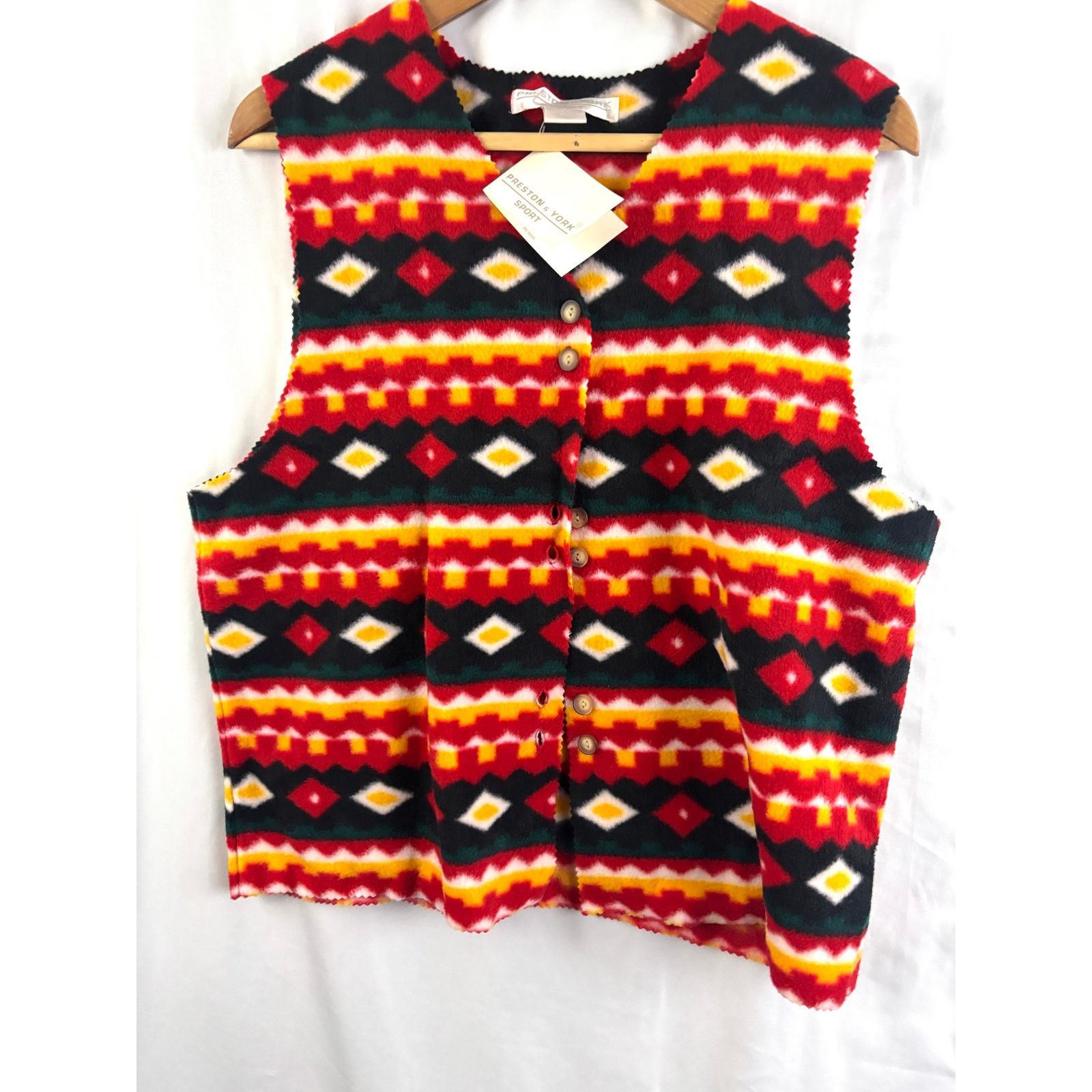 Preston & York VTG Preston & York Aztec Geometric Southwestern Print Vest Size M / US 6-8 / IT 42-44 - 6 Thumbnail