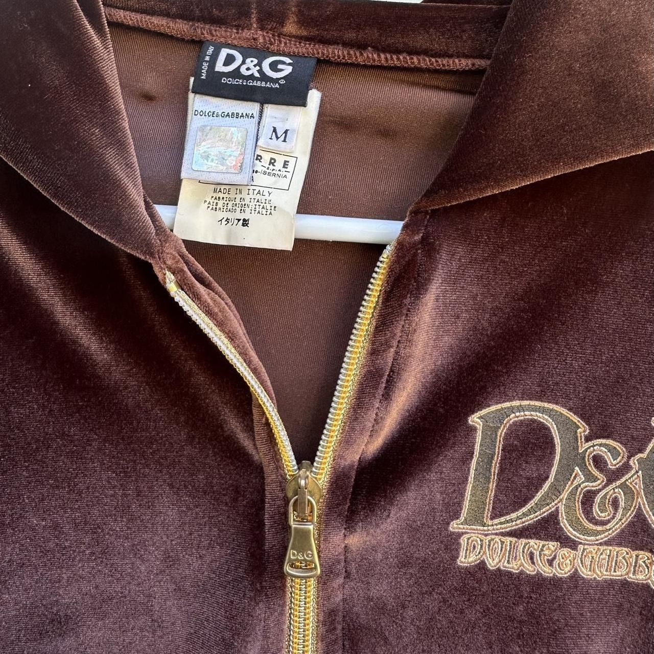 Dolce & Gabbana 2000s Dolce and gabbana velvet tracksuit jacket Size M / US 6-8 / IT 42-44 - 6 Thumbnail
