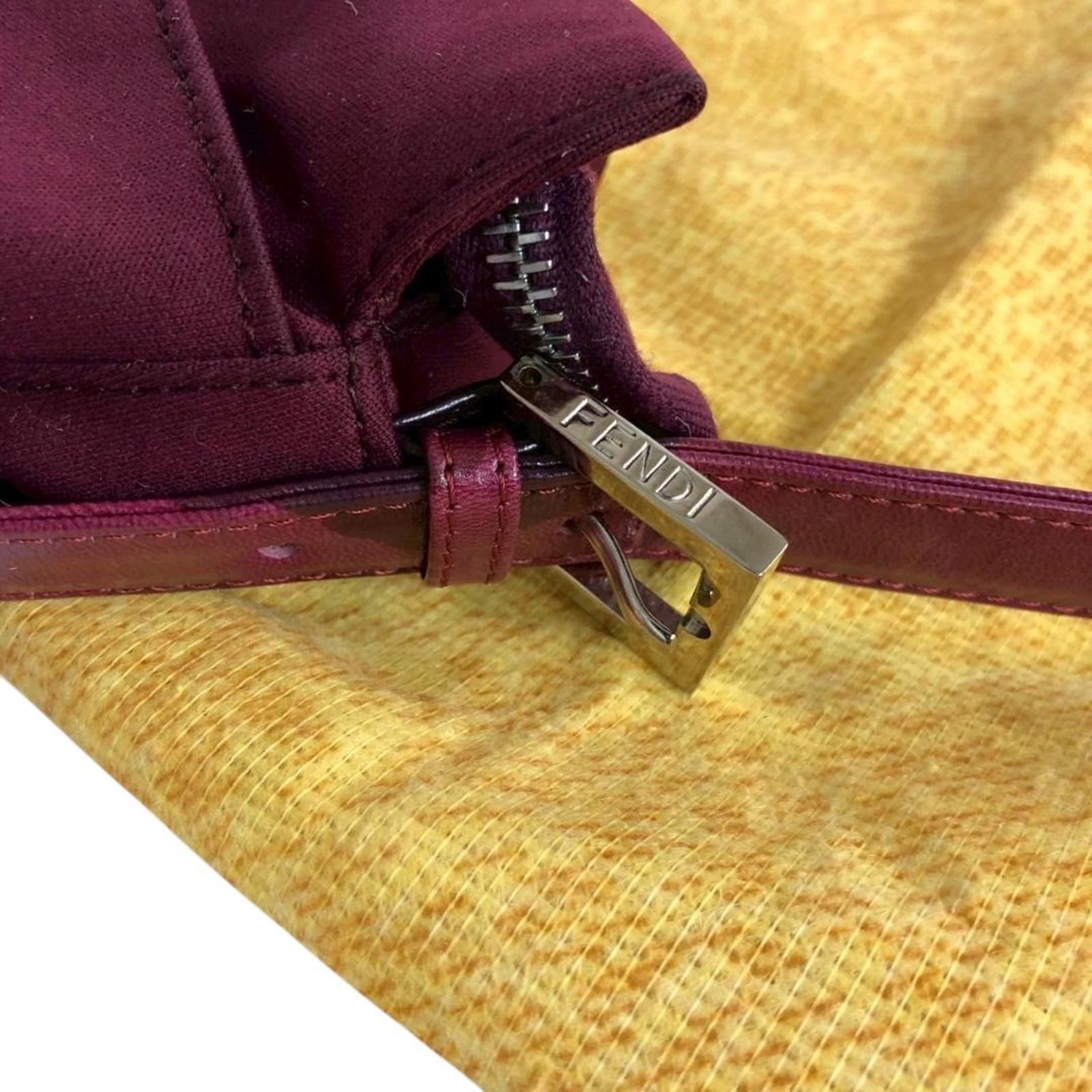 Fendi Fendi - Burgundy Baguette Shoulder Bag Size ONE SIZE - 4 Thumbnail