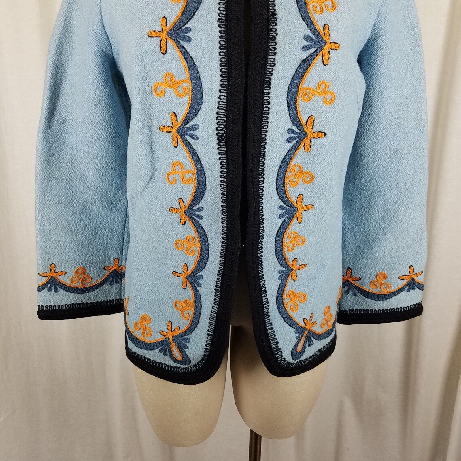 Vintage Vg Austria Boiled Weighted Wool Sweater Jacket Blazer Wmns L Size L / US 10 / IT 46 - 3 Thumbnail