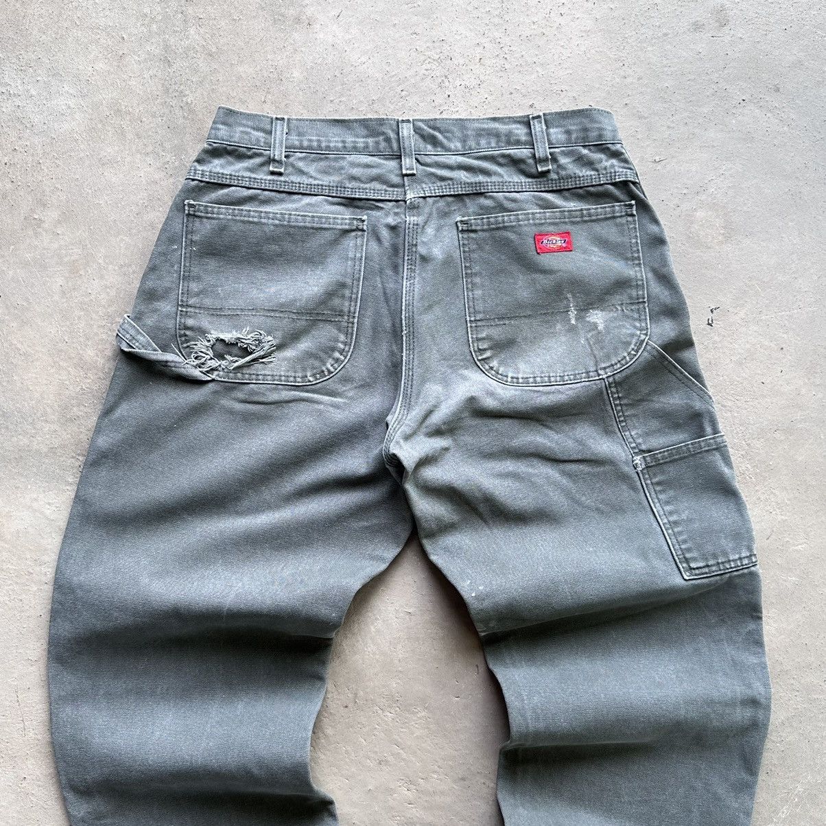 Carhartt (34x30.5) Crazy Vintage Y2K Faded Dickies Carpenter Moss Size US 34 / EU 50 - 7 Thumbnail