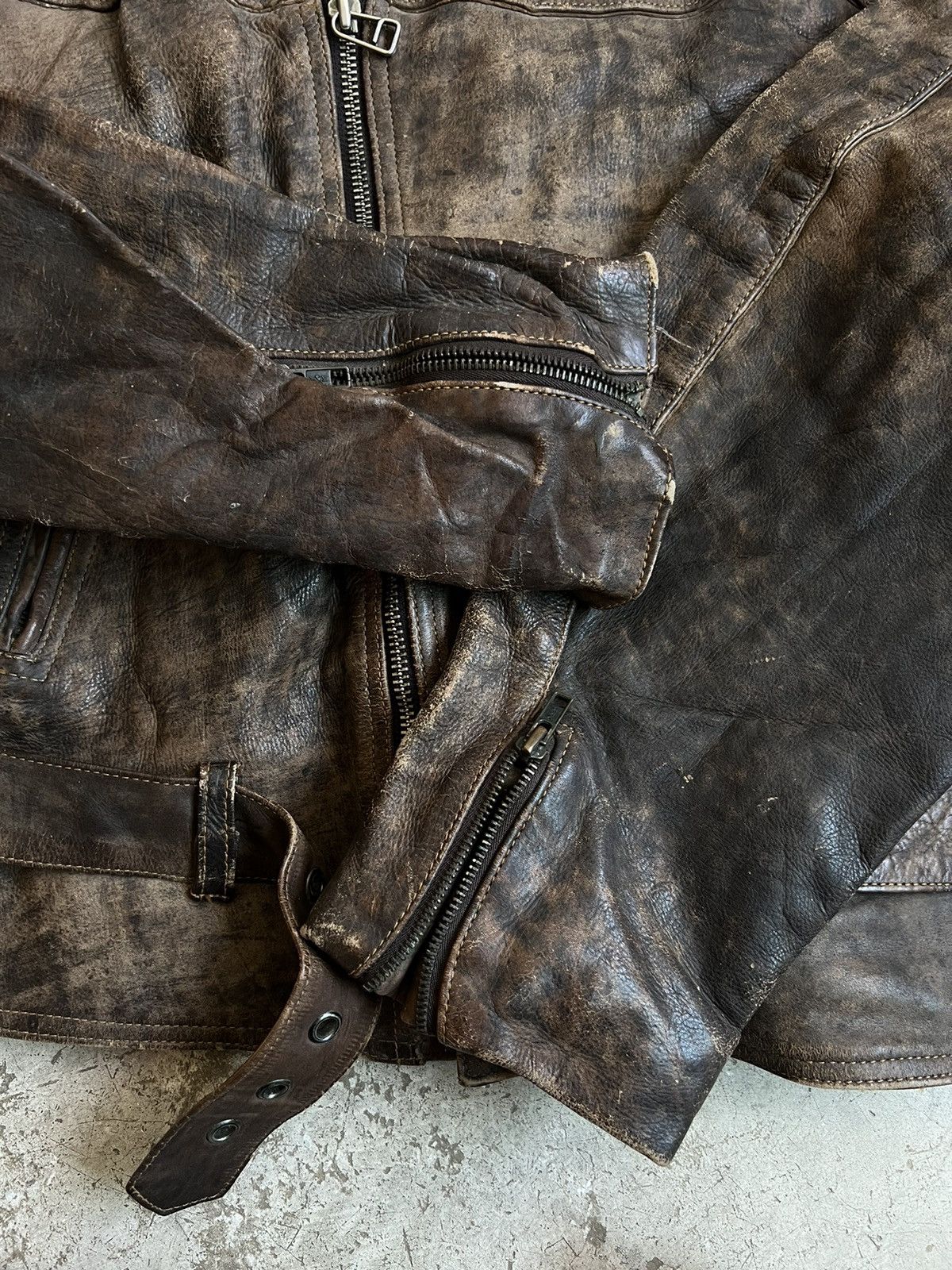Vintage Rare Vintage 80s Echt Leder Motorcycle Flight Leather Jacket Size US M / EU 48-50 / 2 - 6 Thumbnail