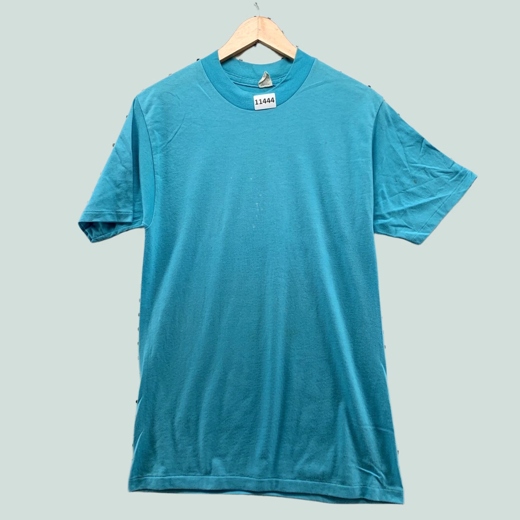 Vintage VINTAGE Sky Blue Shirt Mens M 80s USA Lexington Single Stitch T-Shirt Varsity Cotton Polyester Blue 18x30.5 Men Size US M / EU 48-50 / 2 - 1 Thumbnail