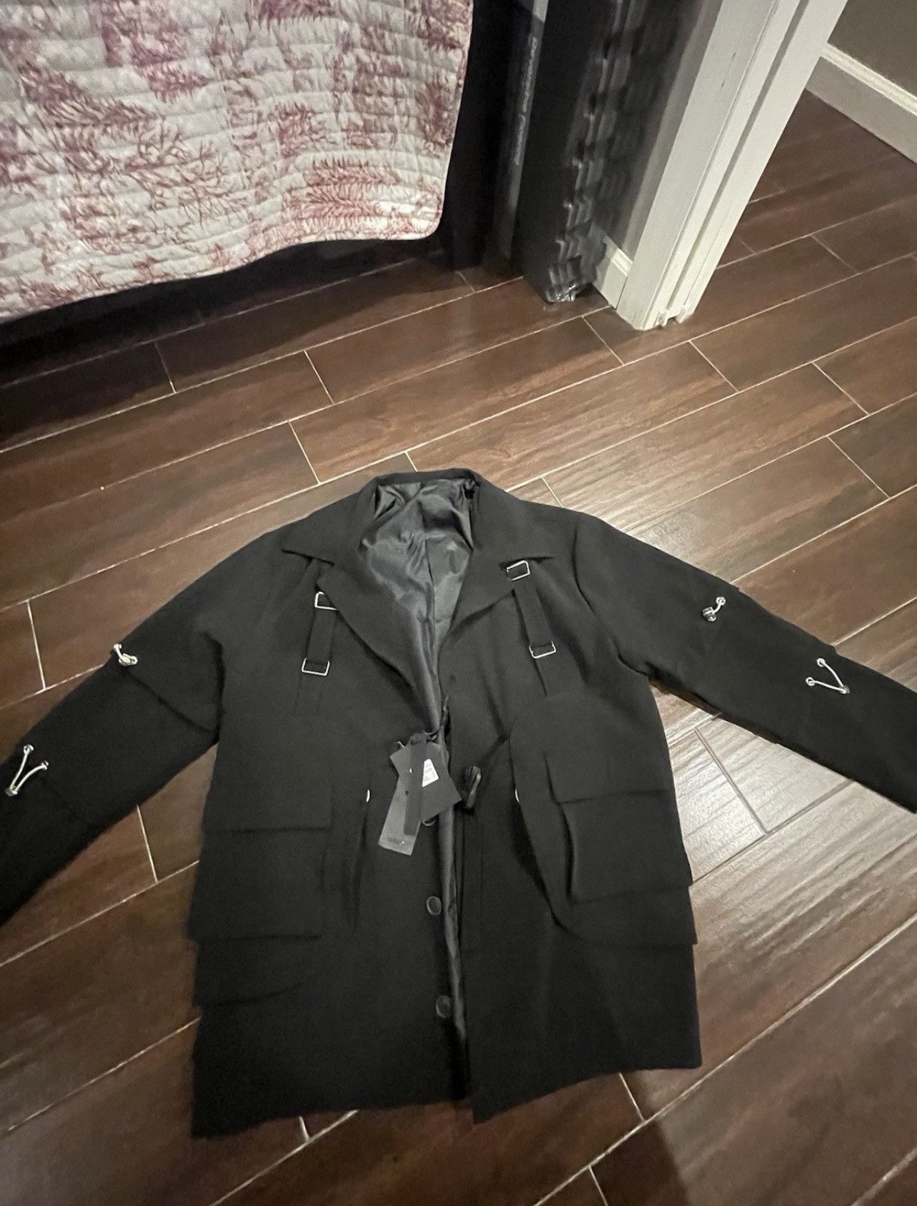 Other GZKIMNAR Black Blazer w/ Buckles 42R (L) Techwear Jacket Size 42R - 1 Thumbnail