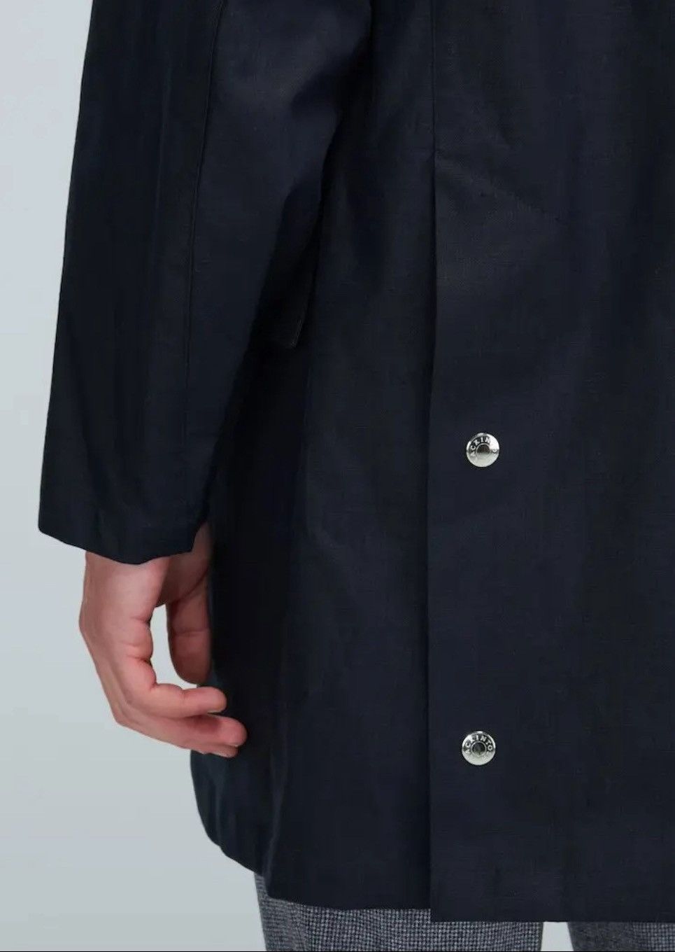 Mackintosh dark navy detachable hood raincoat Size US M / EU 48-50 / 2 - 4 Thumbnail