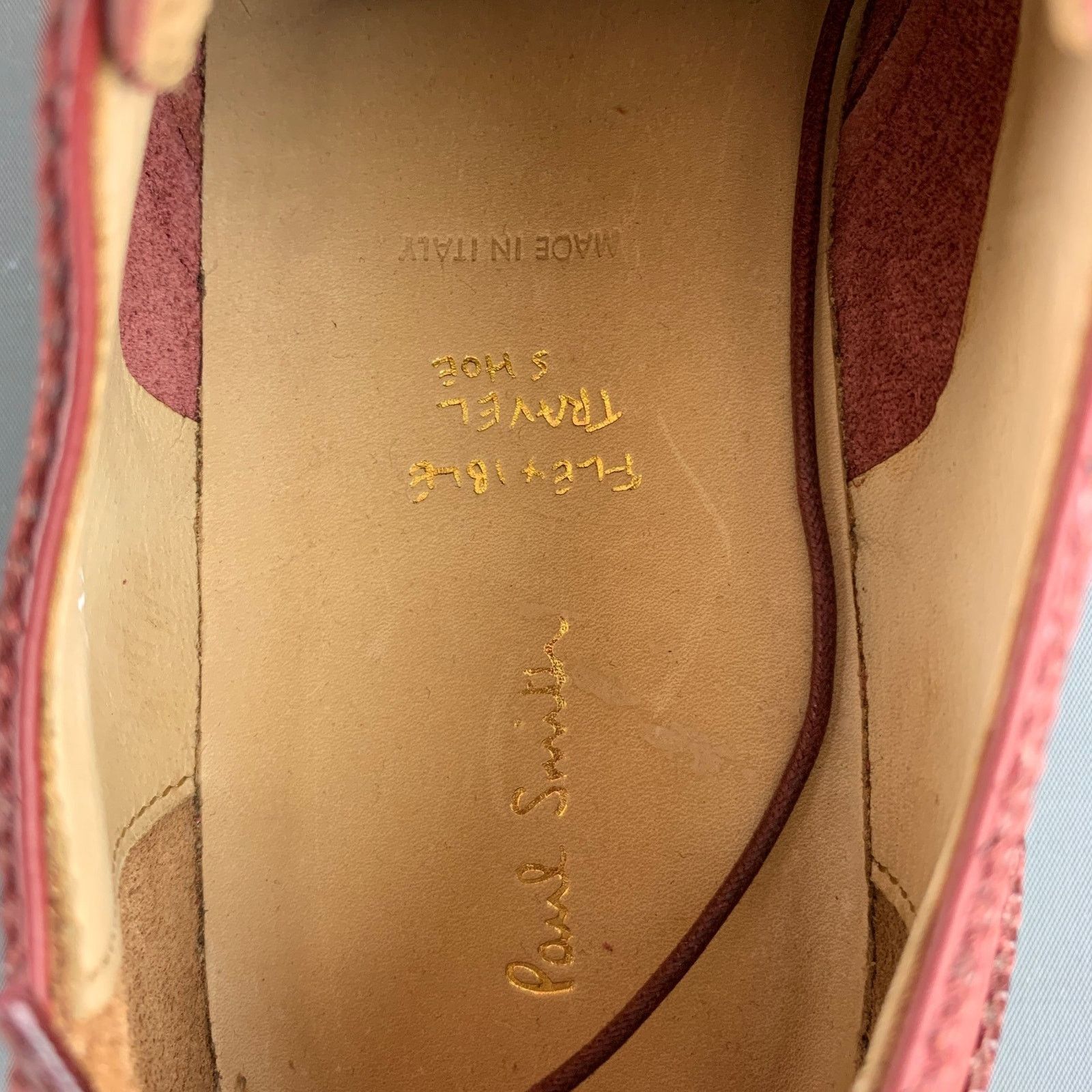 Paul Smith PAUL SMITH BSrick Perforated Leather Wingtip Lace Up Shoes Size US 8 / EU 41 - 9 Thumbnail