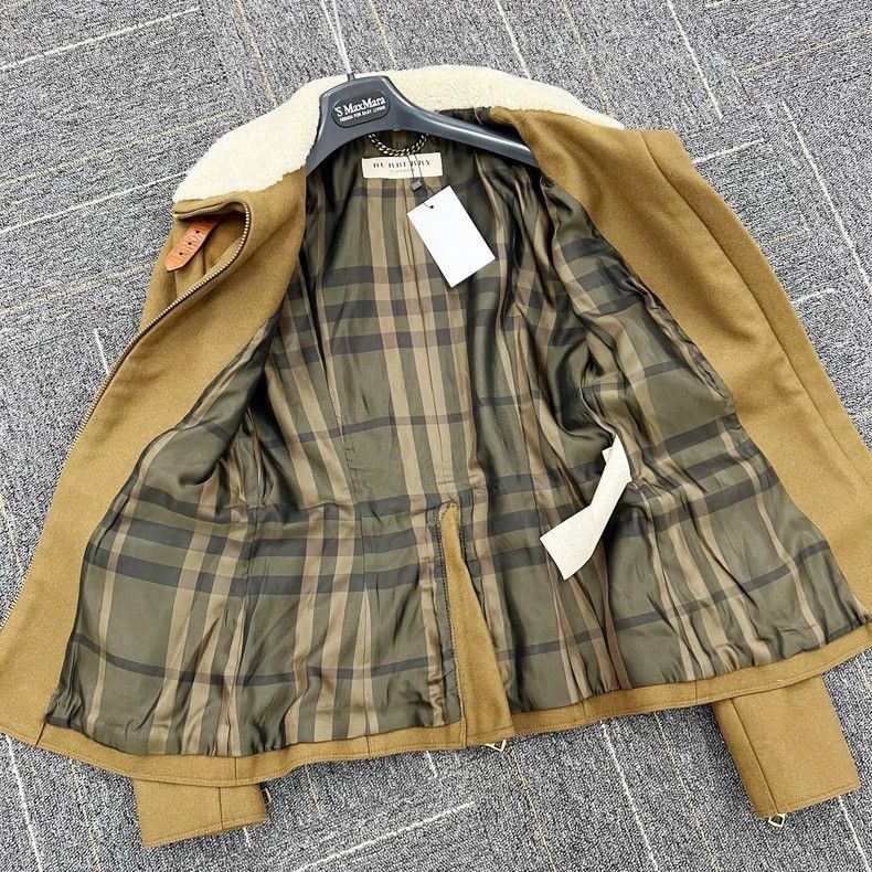 Burberry Burberry Burberry Shearling Collar Zip Jacket UK6-2507 Size S / US 4 / IT 40 - 5 Thumbnail