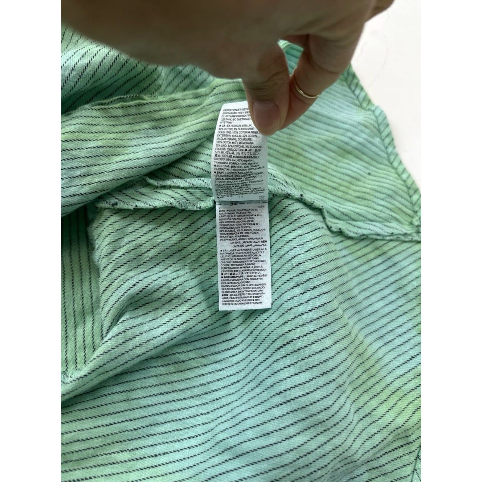 Banana Republic Banana Republic Green Tie Dye Striped Mermaid Dress Women's 14 Size XL / US 12-14 / IT 48-50 - 4 Thumbnail
