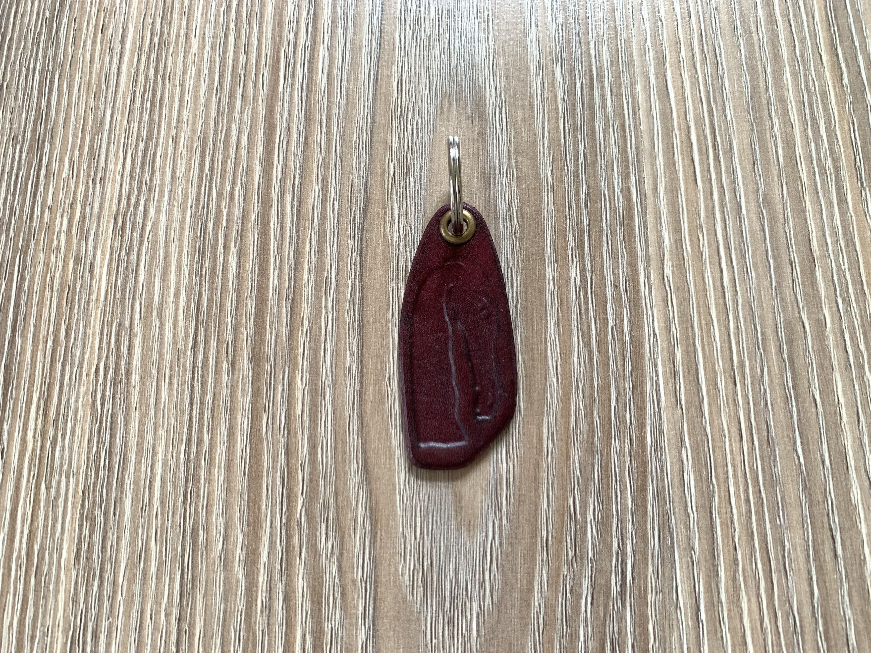 Handmade Leather Keychain With Embossing Size ONE SIZE - 1 Thumbnail
