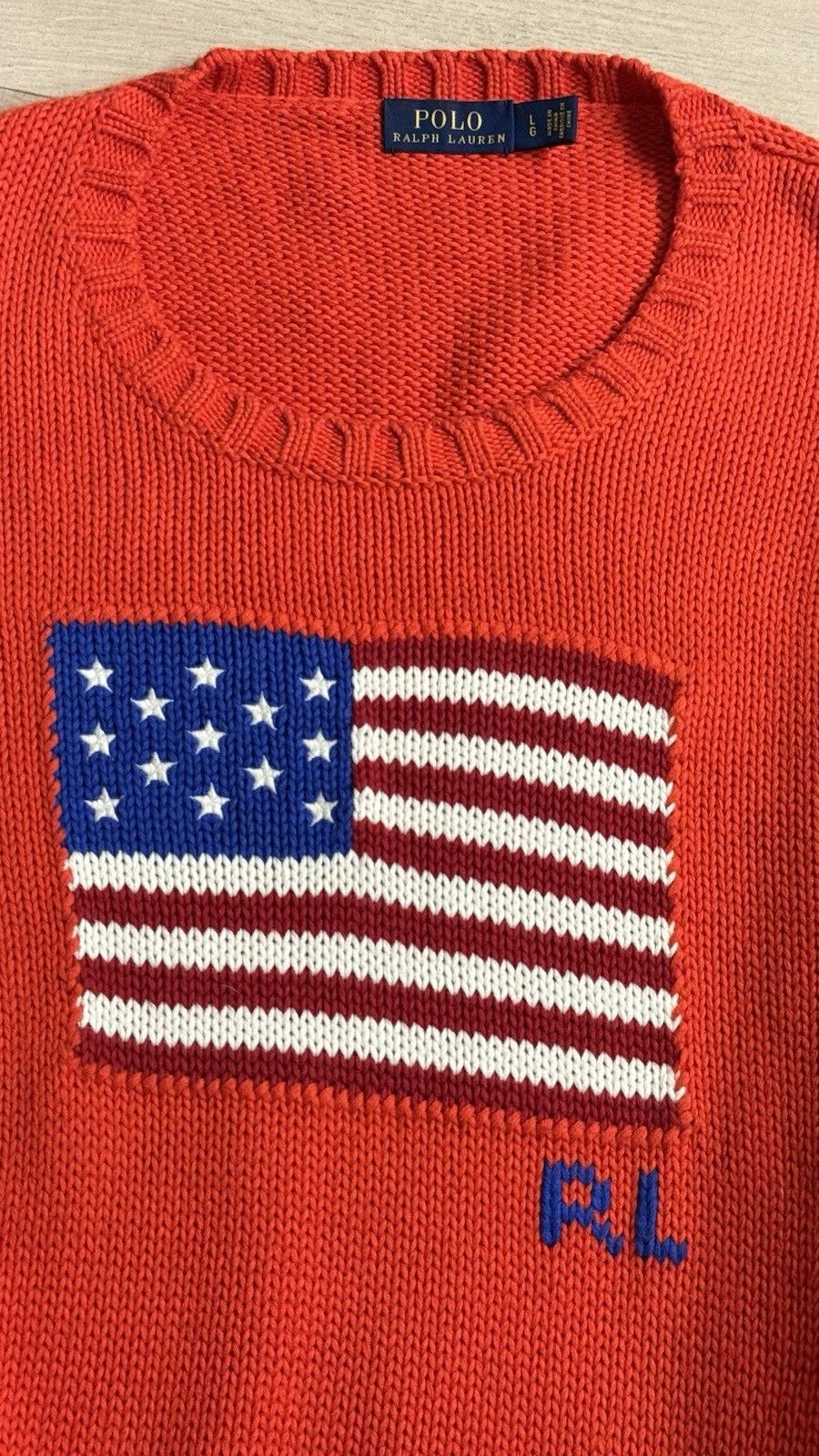 Polo Ralph Lauren DDP Polo Ralph Lauren womens Knit Sweater USA Flag Print Size L / US 10 / IT 46 - 9 Thumbnail