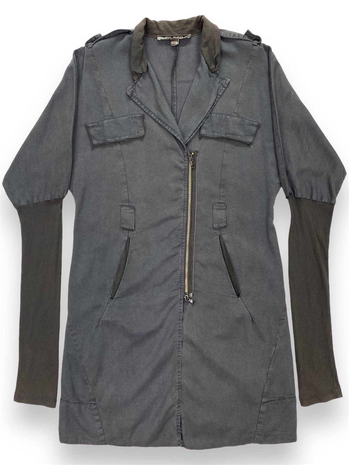 Transit Par Such TR-900 Distressed Long Jacket