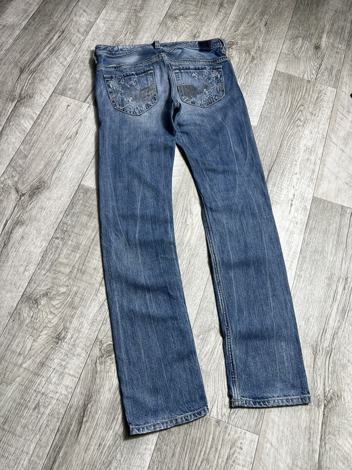Hysteric Glamour Crazy Vintage Diesel Y2k Japan Dragons If Six Was Nine Jeans Size US 31 - 2 Thumbnail