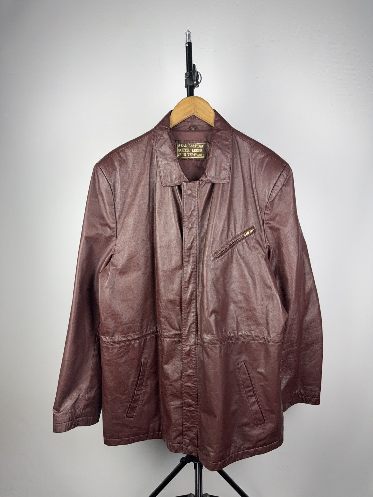 Leather Vintage 90s Avant Garde Y2K Leather MOTO Jacket Rock Punk Size US XL / EU 56 / 4 - 1 Thumbnail