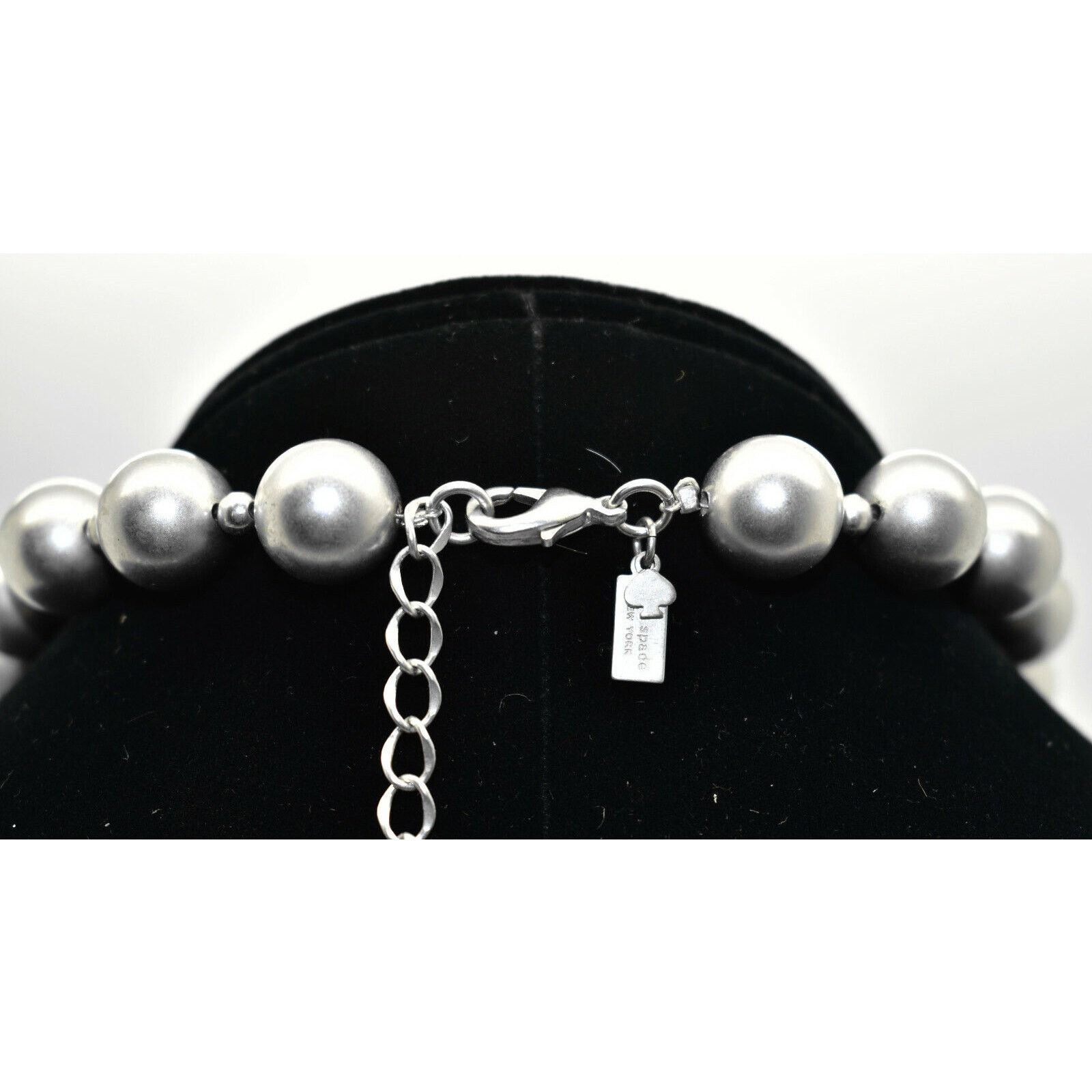 Kate Spade NEW KATE SPADE Silvertone & Graphite Crystal Ball Necklace Size ONE SIZE - 3 Thumbnail