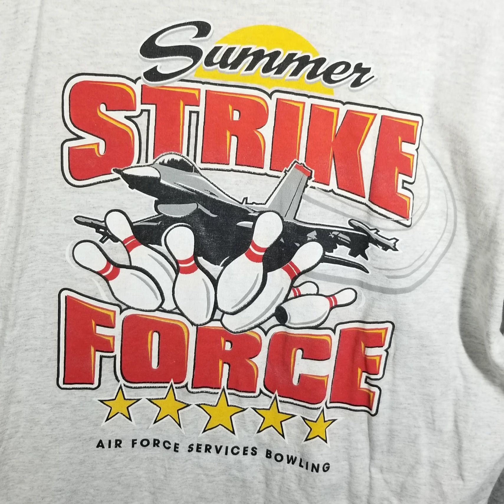 Vintage US Air Force USAF T-Shirt Men XL Summer Strike Force Bowling Vintage Tee Size US XL / EU 56 / 4 - 2 Thumbnail