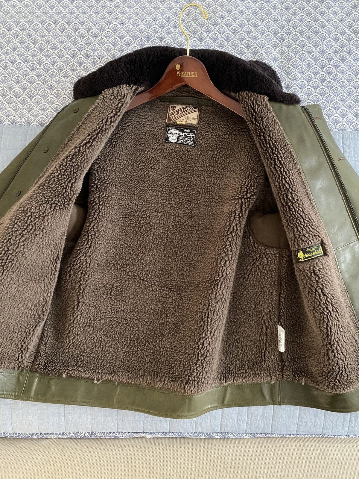 Y'2 Leather Y2 Leather 1.3mm Olive N1 Deck Jacket Size US XXS / EU 40 - 7 Thumbnail