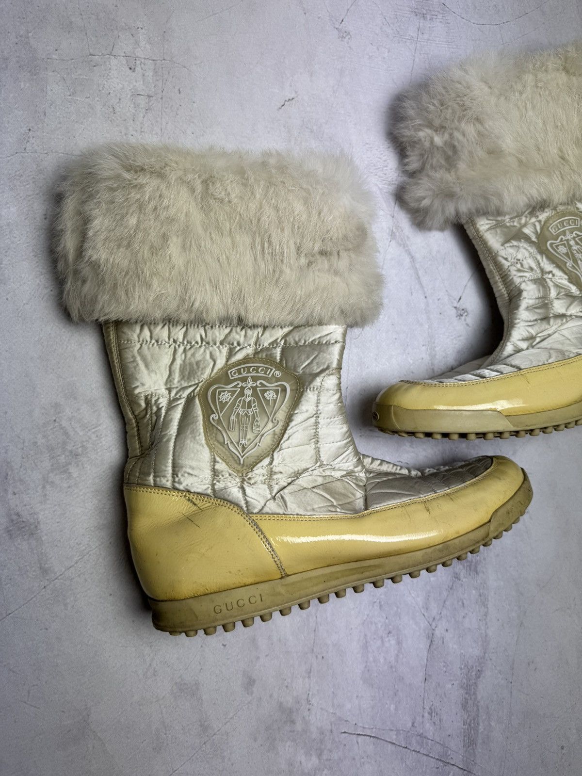 Gucci Gucci Fur Trim Quilted Winter Boots Wide Relaxed Fit Size US 10.5 / IT 40.5 - 3 Thumbnail