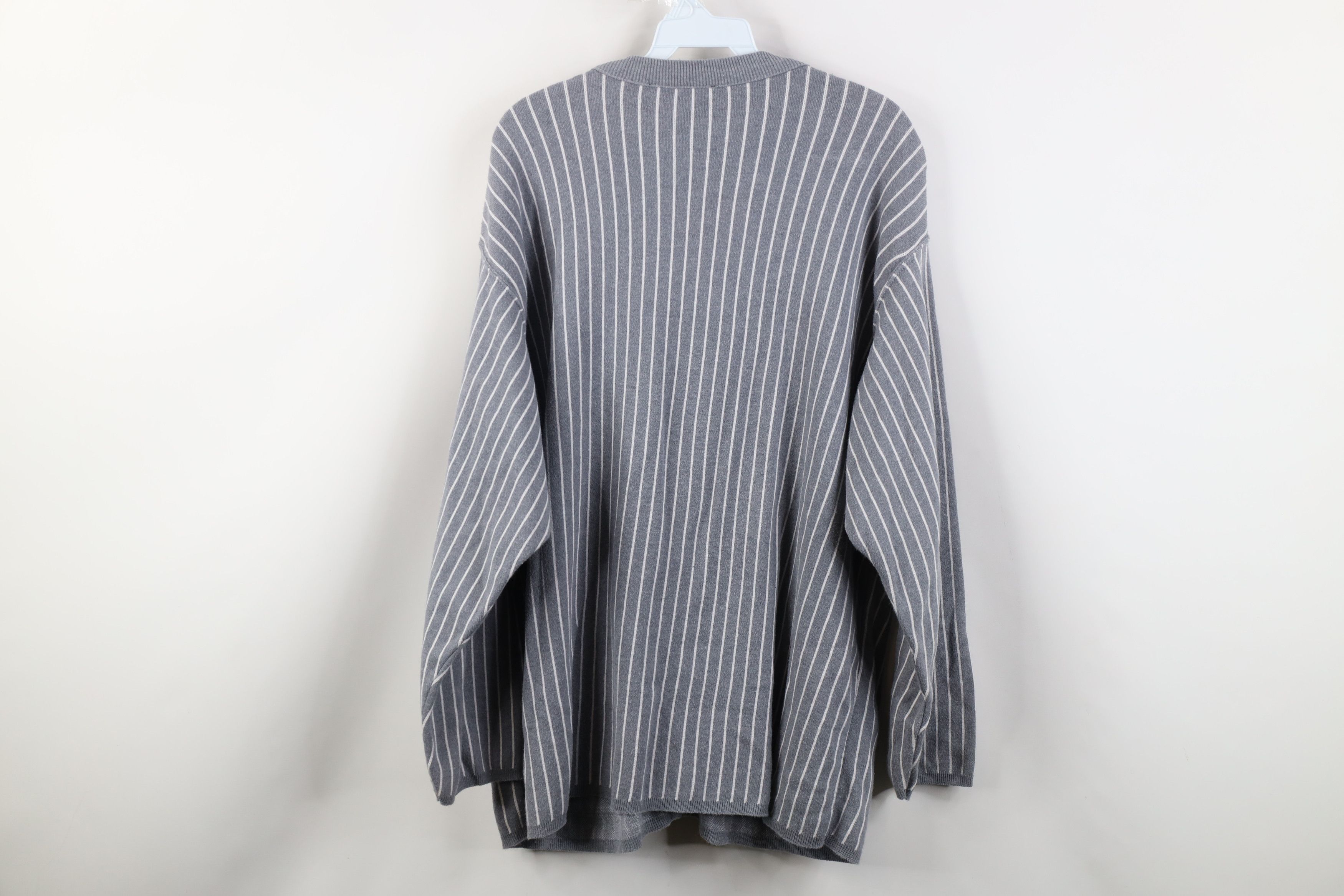Vintage Vintage 90s Streetwear Baggy Knit Cardigan Sweater USA Size L / US 10 / IT 46 - 10 Thumbnail