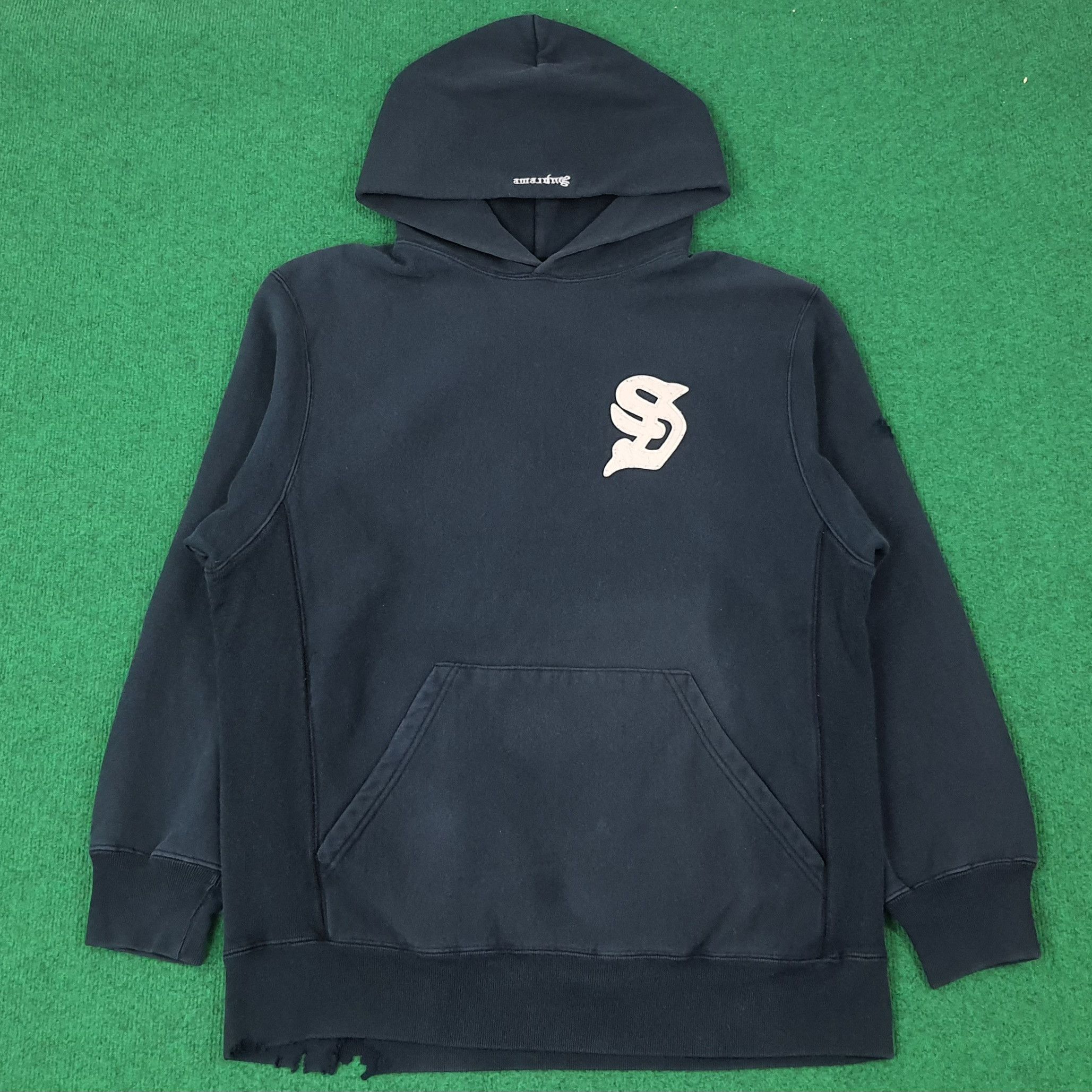 Vintage Vintage SUPREME x Custom Stussy Logo Hoodie C215N20 Size US L / EU 52-54 / 3 - 2 Thumbnail