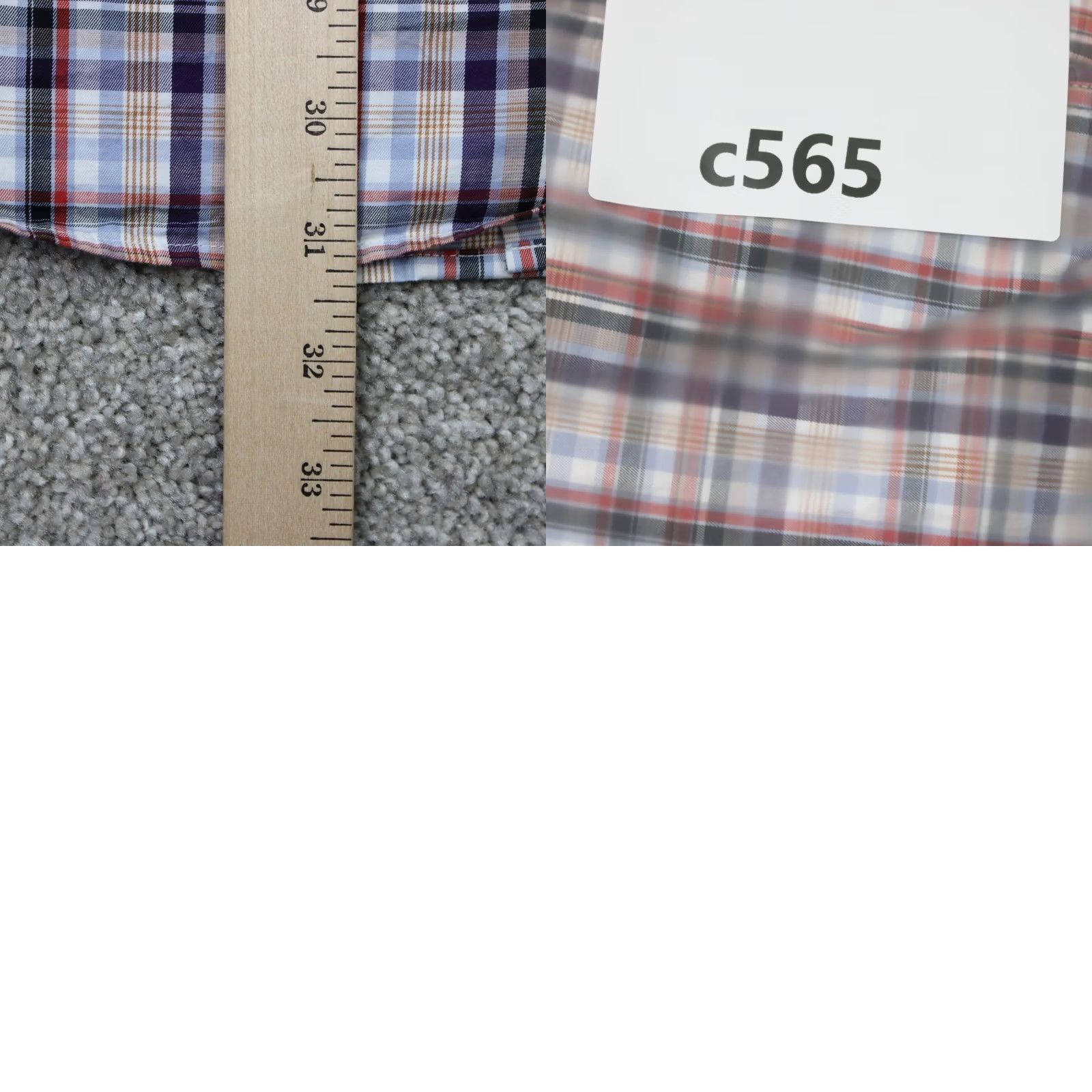 Peter Millar Peter Millar Crown Shirt Mens Large Plaid 100% Cotton Long Sleeve Button-Up Red/Blue Size US L / EU 52-54 / 3 - 9 Thumbnail