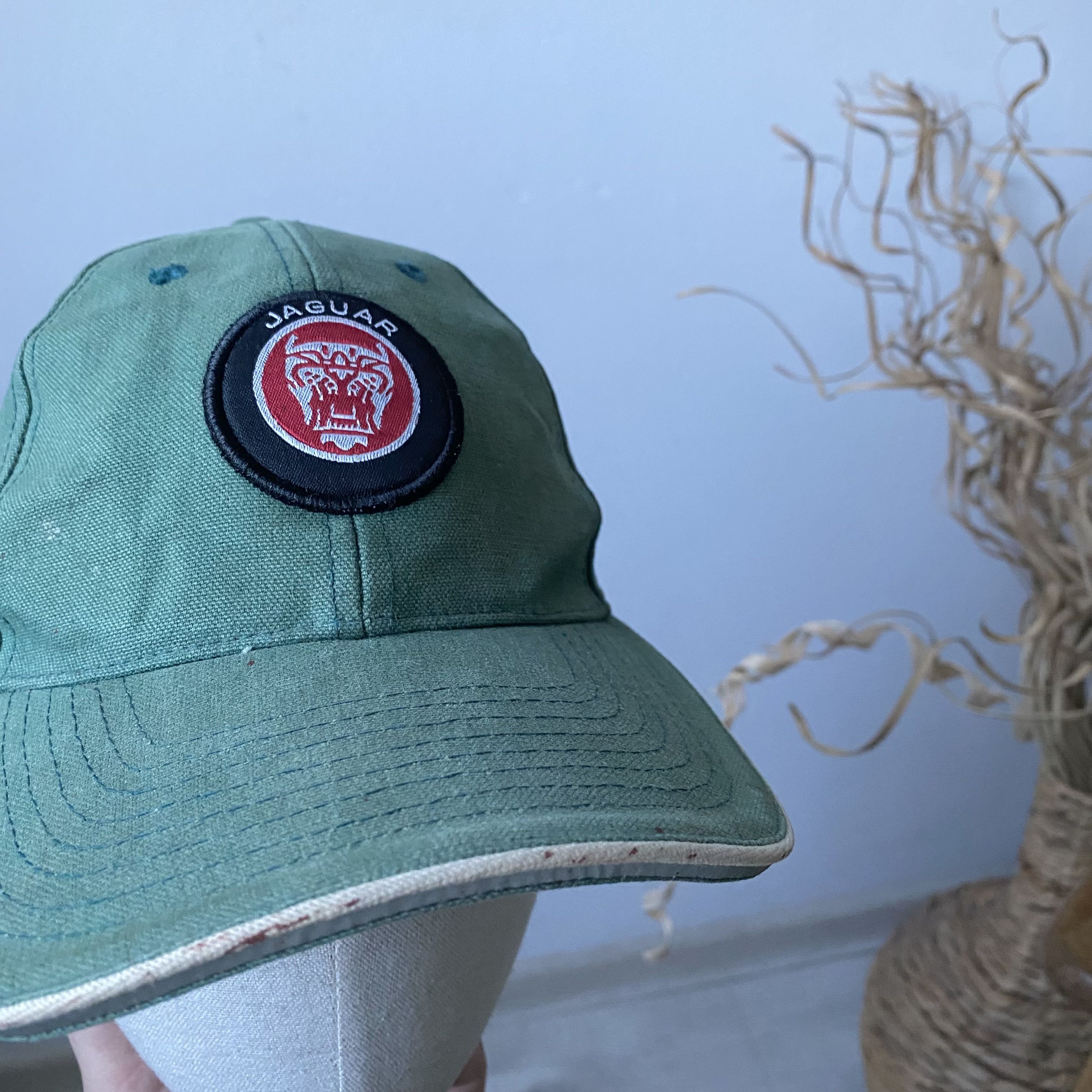 Ferrari 🐆 Vintage 90s Racing Jaguar cap Faded Dad Hat Size ONE SIZE - 2 Thumbnail