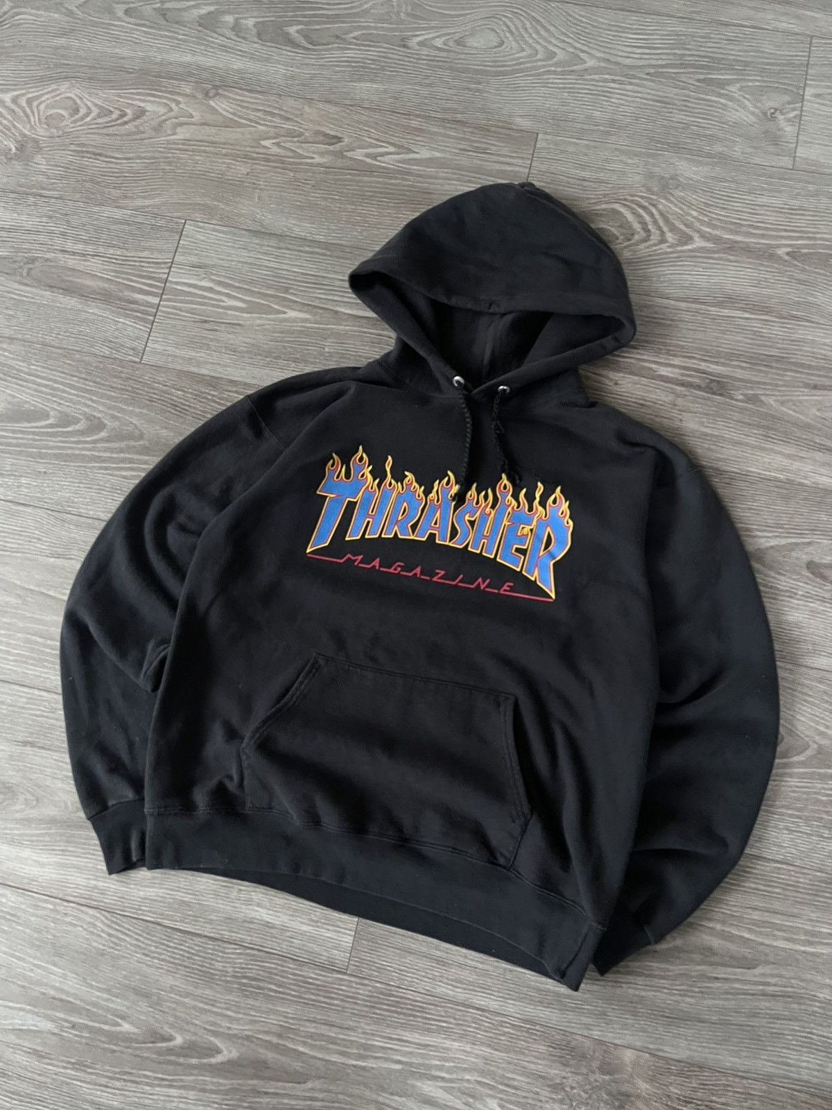 Hanes × Thrasher × Vintage ‼️Archival Trasher x Hanes Cotton Big Logo Skate Style Hoodie Size US S / EU 44-46 / 1 - 7 Thumbnail
