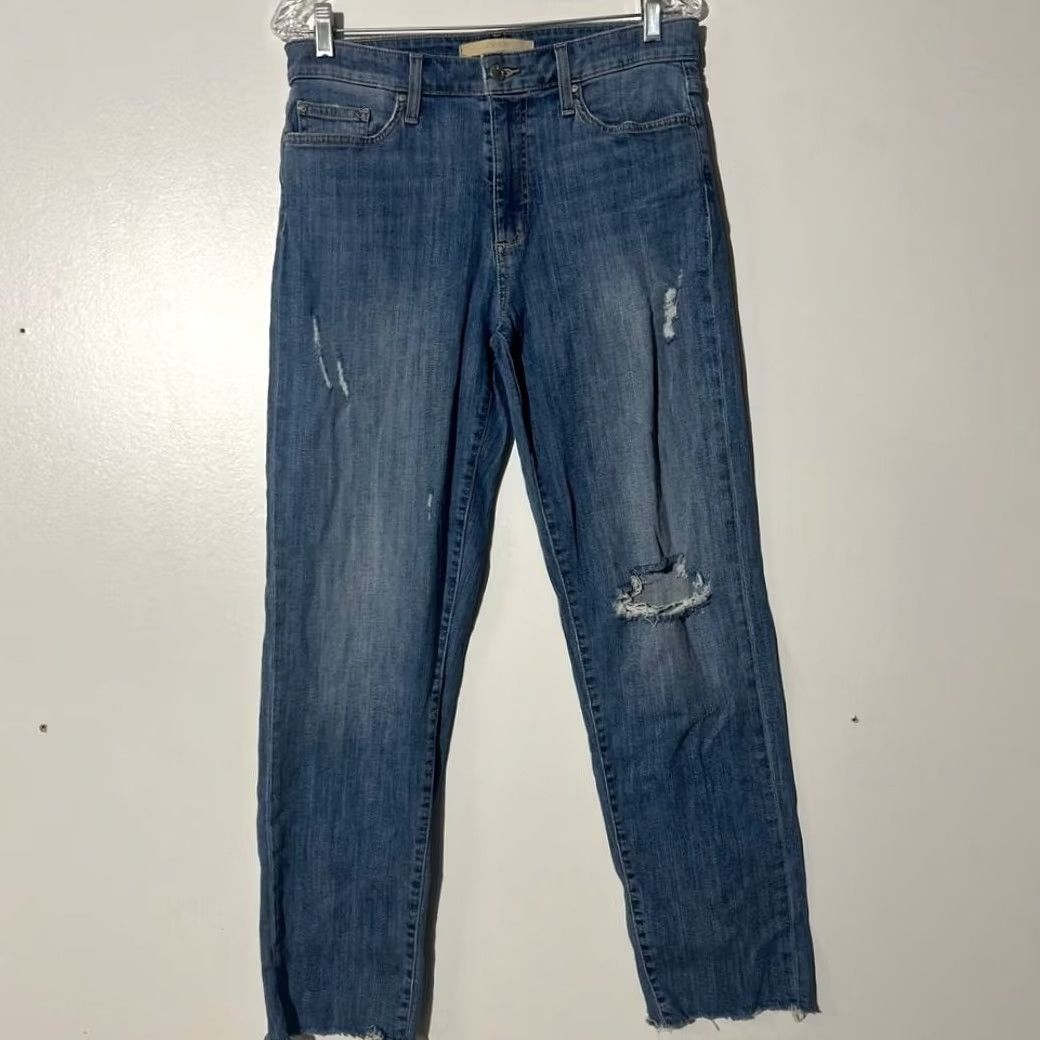 Vintage Joe's Jeans The Niki Mid Rise Boyfriend Distressed Blue Denim W29 M36 Jeans Size 29" - 2 Thumbnail