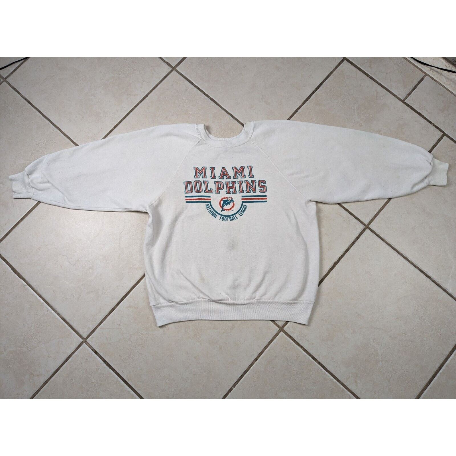 Champion Vtg Champion Sweatshirt Miami Dolphins NFL Spell Out rare Size US L / EU 52-54 / 3 - 1 Thumbnail