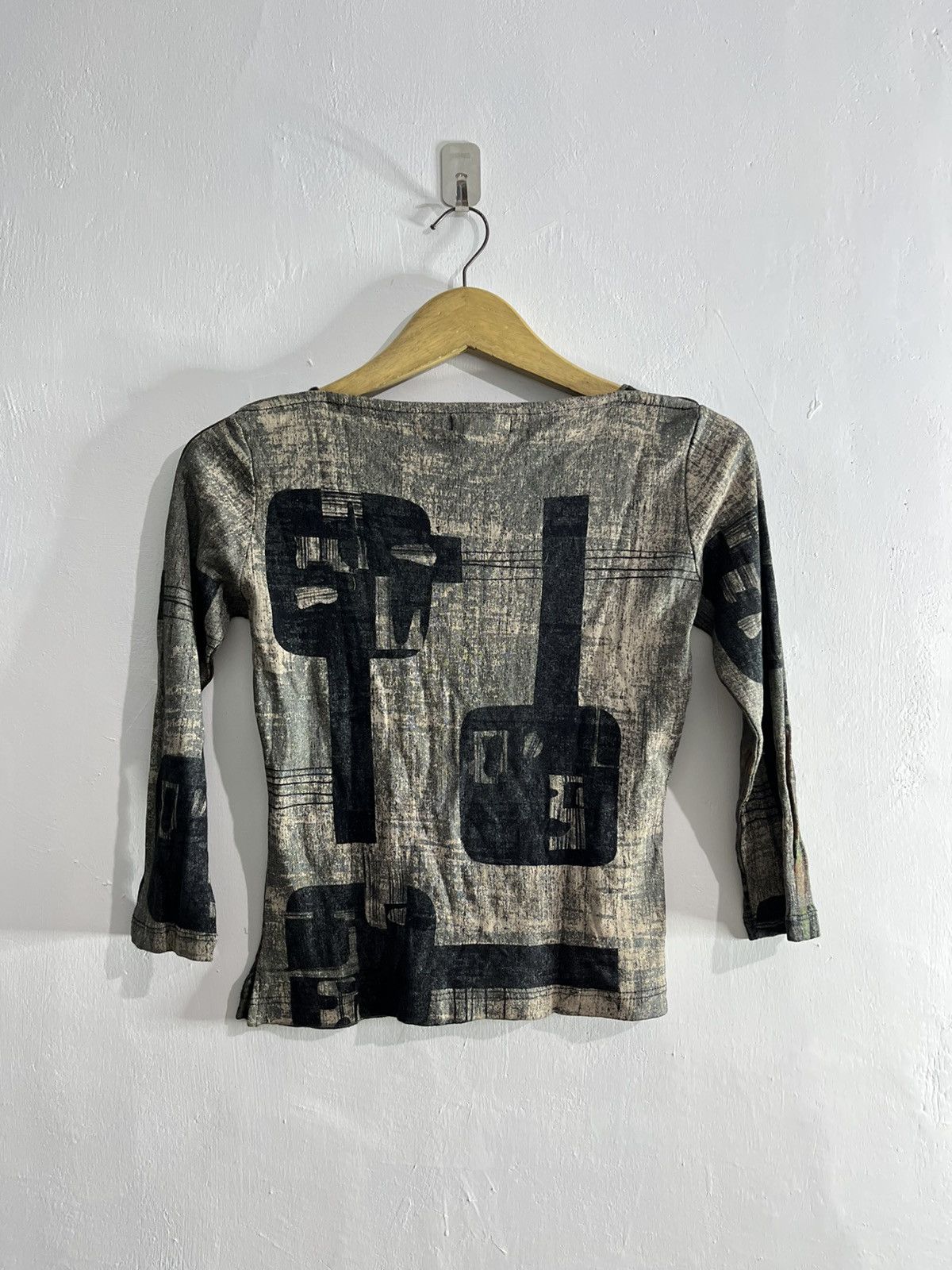 Custo Barcelona Custo barcelona abstract waxed longsleeve tshirt Size XS / US 0-2 / IT 36-38 - 2 Thumbnail