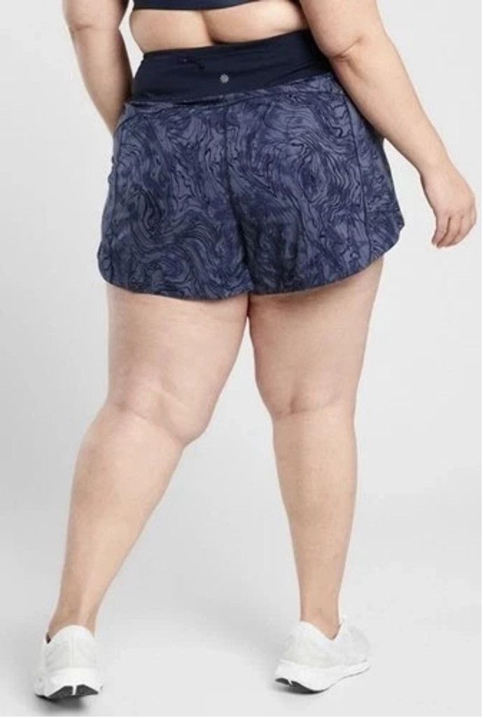 Athleta NWOT Athleta Run With It Printed Lined Shorts Women 3X Size 32" / US 10 / IT 46 - 9 Thumbnail