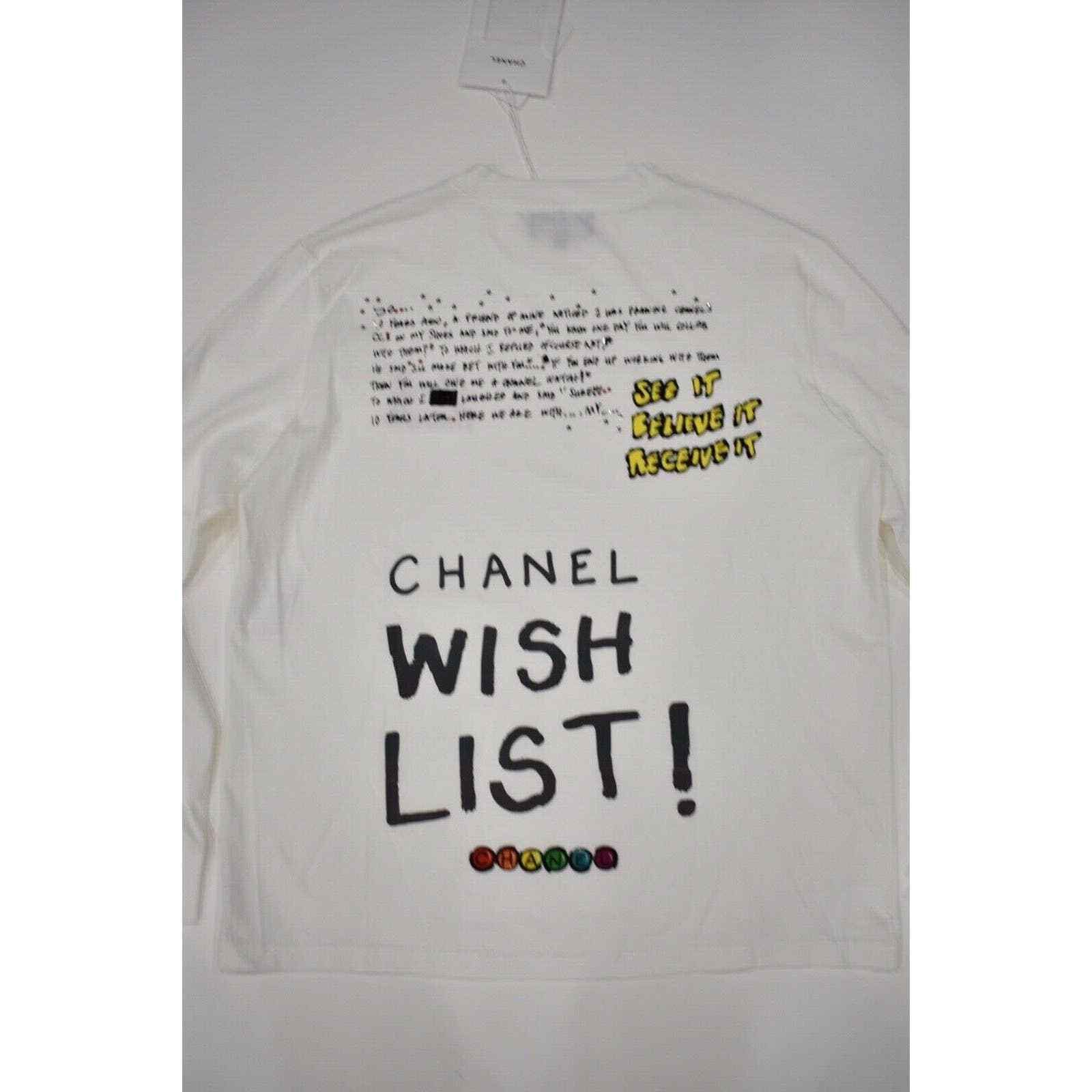 Chanel Chanel X Pharrell Collection Long Sleeve Graffiti Tee Shirt Size M / US 6-8 / IT 42-44 - 3 Thumbnail