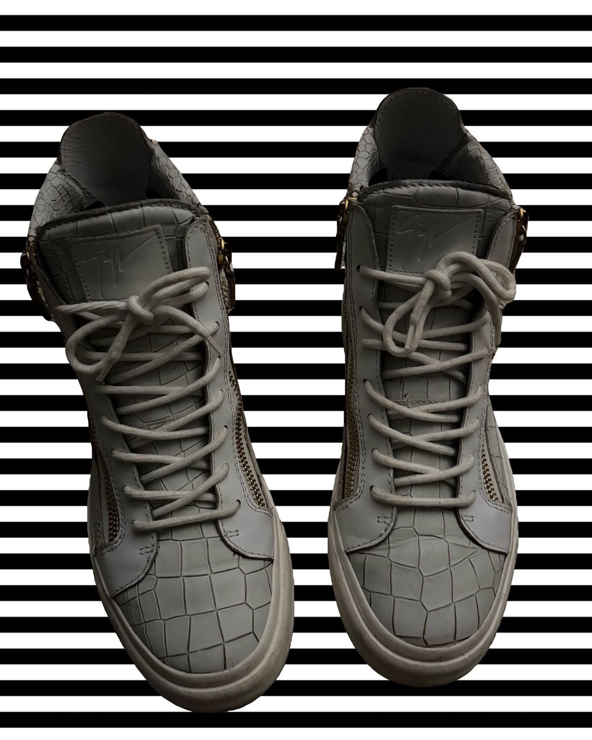 Giuseppe Zanotti giuseppe zanotti high top crocodile leather sneakers Size US 8 / EU 41 - 1 Thumbnail