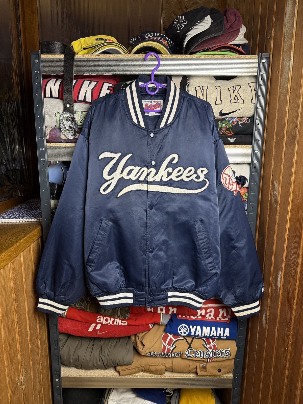 New York Yankees Vintage Majestic Varsity New York Yankees Jacket Size US XL / EU 56 / 4 - 1 Thumbnail