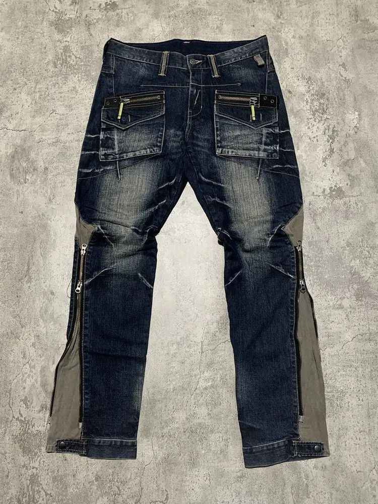 PPFM PPFM japan multizipper convertible punk jeans 32x32 Size US 32 / EU 48 - 1 Thumbnail