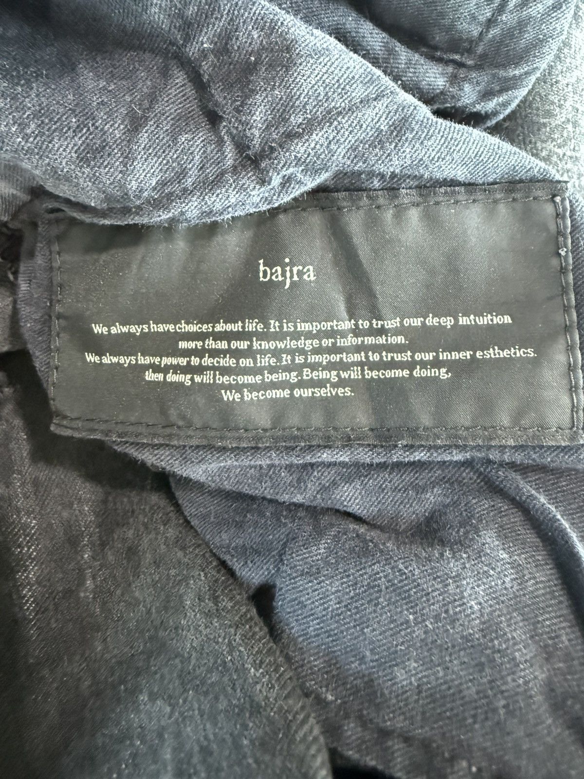 Bajra Japan Brand BAJRA Straight Black Denim Leather Size US 32 / EU 48 - 8 Thumbnail