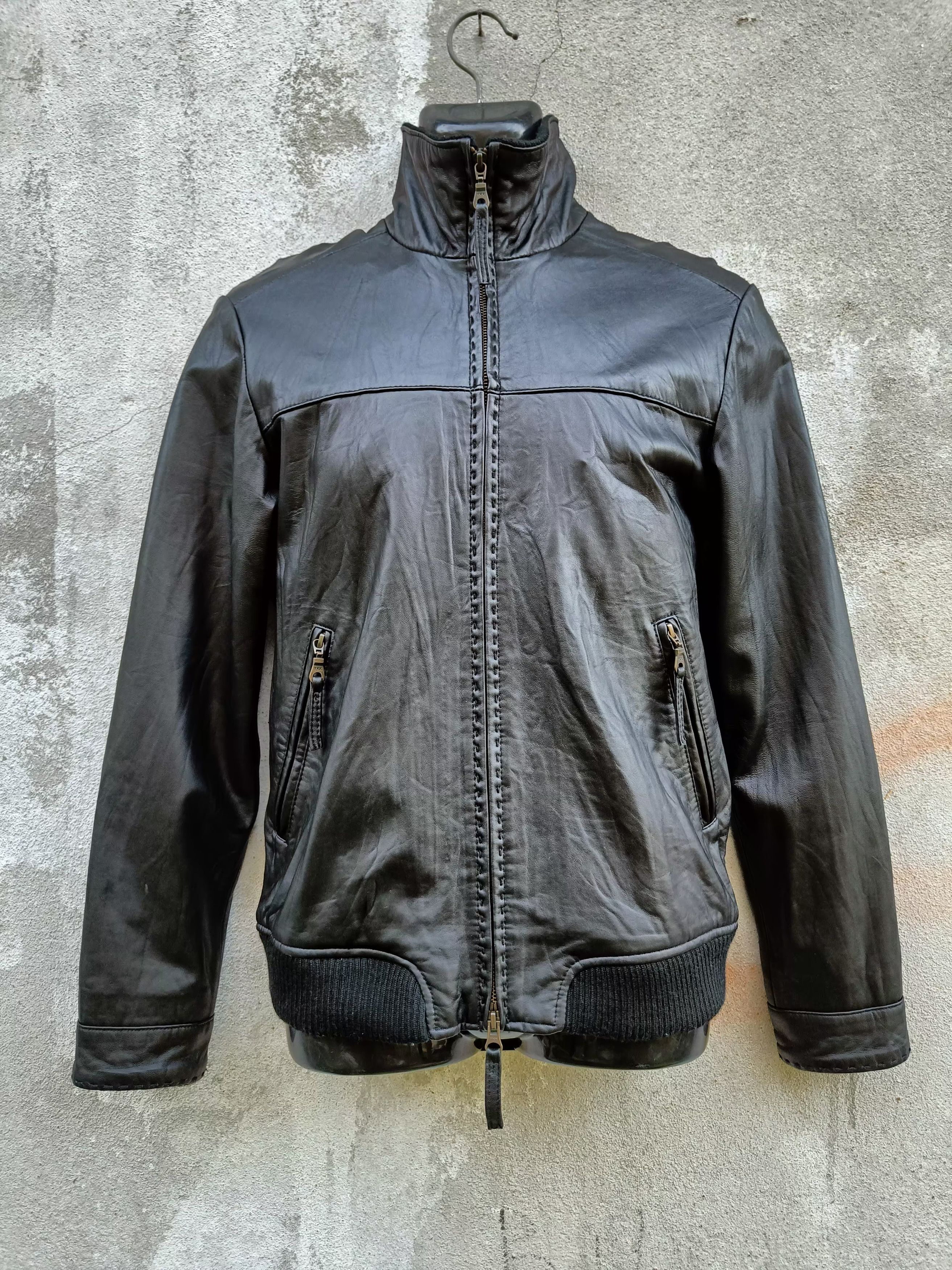 Genuine Leather Steal🔥 Black Sheepskin Crutch Co Leather Jackets Size US S / EU 44-46 / 1 - 2 Thumbnail