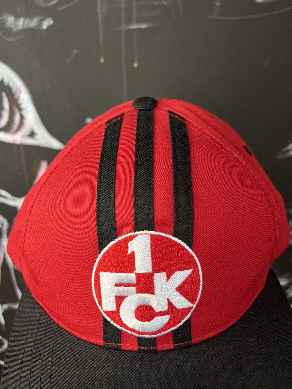 Adidas Vintage 90s Adidas FCK 1 Kaiserslautern Soccer Football Hat Size ONE SIZE - 3 Thumbnail