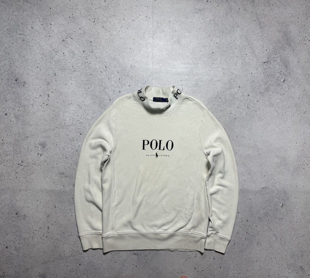 Polo Ralph Lauren Polo Ralph Lauren Beige Sweatshirt Big Logo Y2K PRL Size US M / EU 48-50 / 2 - 1 Thumbnail