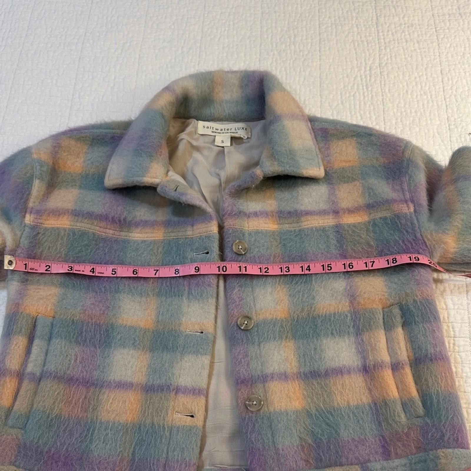 Other Saltwater LUXE Wool NWOT small Plaid Teddy Jacket $196 Size S / US 4 / IT 40 - 7 Thumbnail
