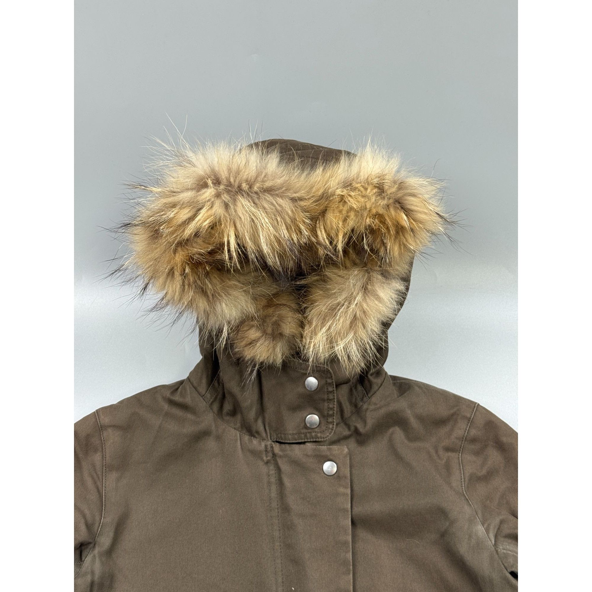 Sandro Sandro Paris Fur Hood Cotton Parka (Y1214) Size S / US 4 / IT 40 - 3 Thumbnail