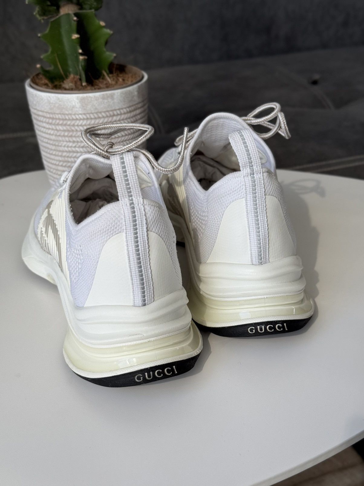 Gucci Gucci Run White Sneakers Mens Size US 12 / 45 IT Size US 12 / EU 45 - 12 Thumbnail