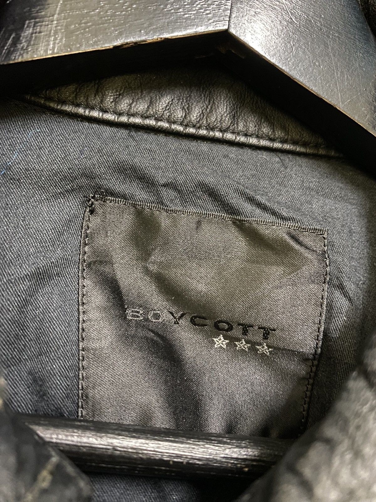 Boycott Boycott Japan Star Panel Biker Denim Jacket Leather Trim Size US S / EU 44-46 / 1 - 9 Thumbnail