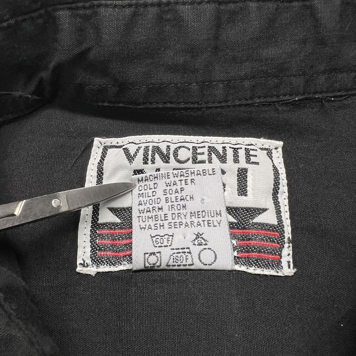 Vintage Vincente Nesi Button Up Shirt Black Pocket Cargo Patch Size US L / EU 52-54 / 3 - 9 Thumbnail